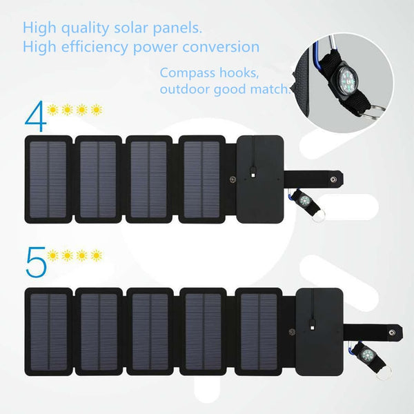 SunPower 20W folding Solar Panels Cells Charger with USB output fast charging Devices Portable for Smartphones